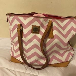 Dooney and Burke chevron patterned medium tote